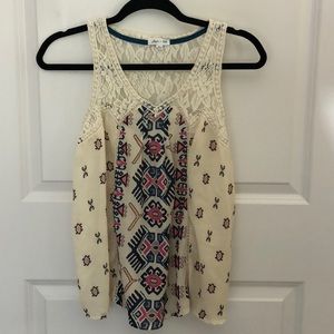 Skylar & Jade Aztec Pattern Tank Top